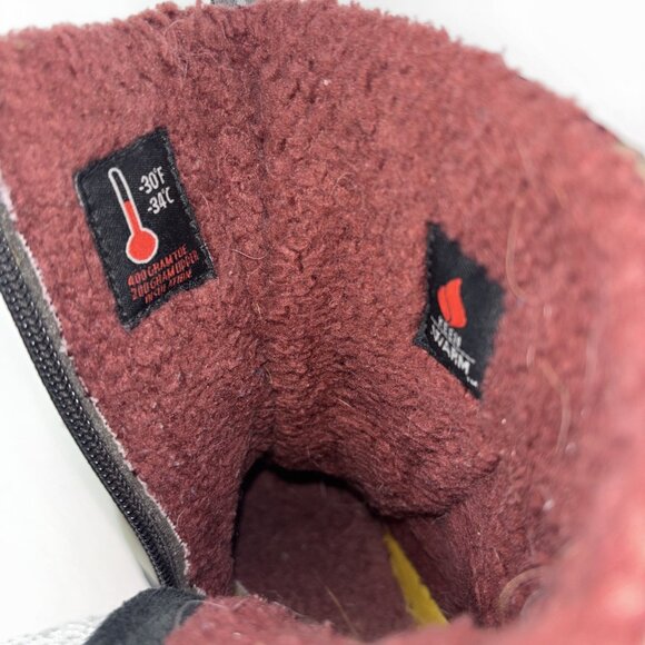 Keen Vail Tan Leather Red Insulated Waterproof Lace-Up Zip Winter Boots Wom. 7.5 - Picture 10 of 10